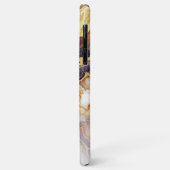 Persoonlijk Gegraveerde Paarse Zwarte Witte Gouden Case-Mate iPhone Case (Achterkant/links)