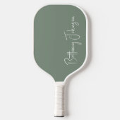 Persoonlijk Gegraveerde Saliegroene Pickleball Pad Paddle (Achterkant)