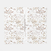 Persoonlijk Gegraveerde Winter Bruine Gedroogde Bl Fleece Deken (Voorkant (Horizontaal))