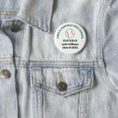 Persoonlijk Gegrepen Honkbalspeler op Groene Midde Ronde Button 5,7 Cm (In situ)