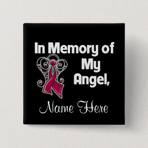 Persoonlijk geheugen van mijn Angel Multiple Myelo Vierkante Button 5,1 Cm