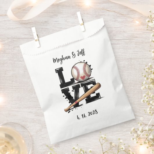 Persoonlijk gehuwelijksgeschenk met honkbalthema bedankzakje (Geknipt)