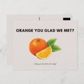 Persoonlijk - geïllustreerde Sinaasappels grijze V Briefkaart (Voorkant / Achterkant)