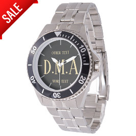 Persoonlijk geinitialiseerd elegant en stijlvol horloge