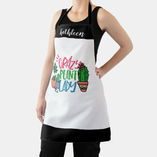 Persoonlijk gekke Plant Lady Aprons #moedersday Schort (Insitu)