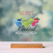 Persoonlijk gekleurd cocktail acryl bord (Neutraal)