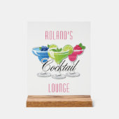 Persoonlijk gekleurd cocktail acryl bord (Voorkant)