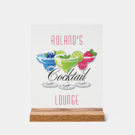 Persoonlijk gekleurd cocktail acryl bord