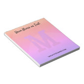 Persoonlijk gekleurde notitieblok (Schuin)