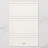Persoonlijk gekleurde potlood gelinieerd schrijfbl briefpapier (Achterkant)