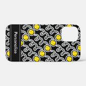 Persoonlijk gele softbal ontwerp iPhone 4 hoesje (Achterkant (horizontaal))