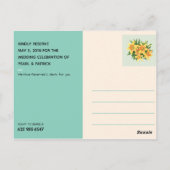 Persoonlijk - Gele Stargazer Save The Date Briefkaart (Achterkant)