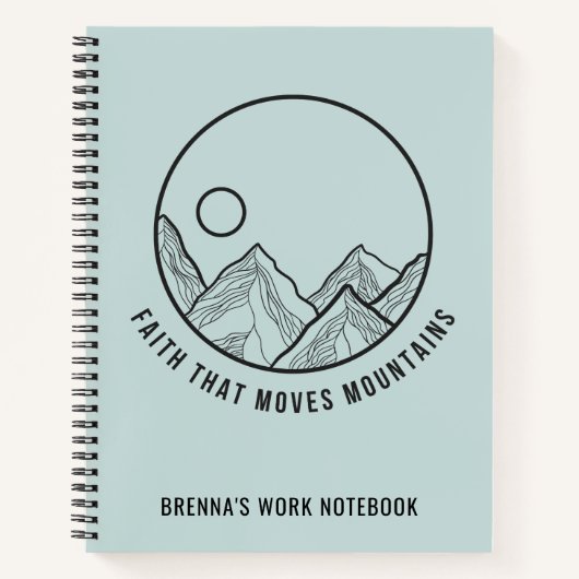 Persoonlijk geloof dat de bergen Christelijk bewee Notitieboek (Voorkant)