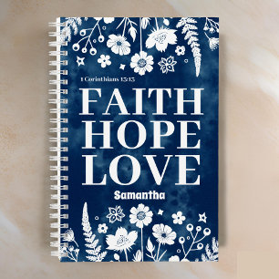Persoonlijk geloof hoop liefde christelijk dagboek notitieboek