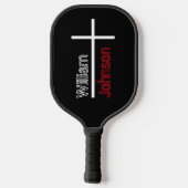 Persoonlijk geloof in het bloed Christelijk kruis Pickleball Paddle (Achterkant)