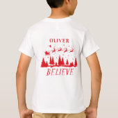 Persoonlijk Geloof Kerstman slee Kerstmis match T-shirt (Achterkant)