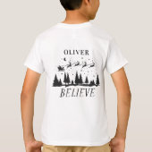 Persoonlijk Geloof Sinterklaas slee Kerstmis match T-shirt (Achterkant)