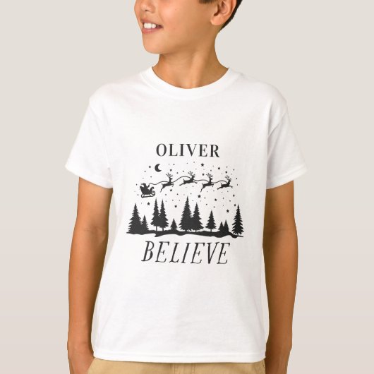 Persoonlijk Geloof Sinterklaas slee Kerstmis match T-shirt (Voorkant)