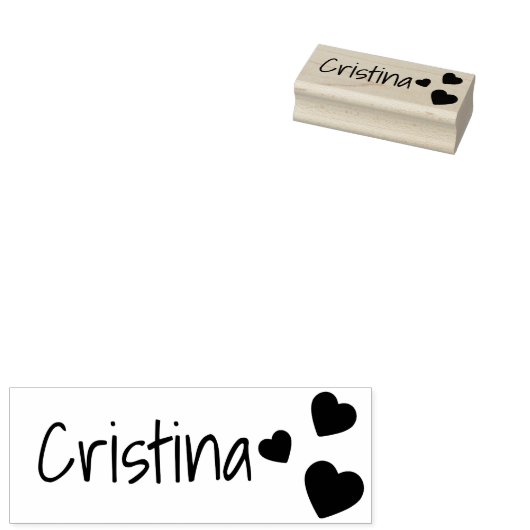 Persoonlijk geluid 3 Symbool Aangepaste naam tekst Rubberstempel (Gestempeld)