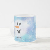 Persoonlijk geluid Snowman Matglas Koffiemok (Voorkant links)