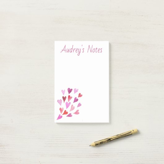 Persoonlijk geluid weergeven post-it® notes (Op bureau)