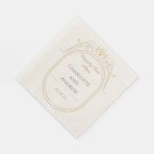 Persoonlijk gelukkig altijd na bruiloft servet (Hoek)