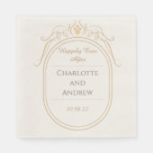 Persoonlijk gelukkig altijd na bruiloft servet (Voorkant)