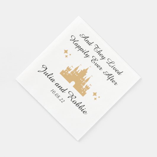 Persoonlijk gelukkig altijd na bruiloft servet (Hoek)