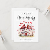 Persoonlijk gelukkig huisjubileum vastgoed kaart (Voorkant / Achterkant in situ)