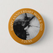 Persoonlijk gelukkig Jubileum Ronde Button 5,7 Cm (Voorkant)
