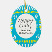 Persoonlijk gelukkig met twee kanten keramisch ornament (Achterkant)