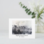 Persoonlijk Gelukkig Nieuwjaar 2025 San Francisco Feestdagenkaart (Staand voorkant)