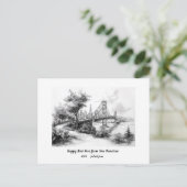 Persoonlijk Gelukkig Nieuwjaar 2025 SF Golden Gate Feestdagenkaart (Staand voorkant)