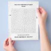 Persoonlijk Gelukkig Verjaardag Doolhofspel | Dubb Flyer (Hand)