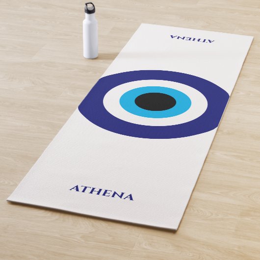 Persoonlijk geluksymbool Evil Eye Blue Mati Yogamat (In situ)