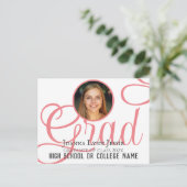 Persoonlijk gelukwensings script Afstudeerfoto Briefkaart (Staand voorkant)