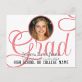 Persoonlijk gelukwensings script Afstudeerfoto Briefkaart (Voorkant)