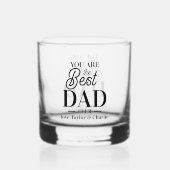 Persoonlijk gemaakt, je bent de beste ooit whisky glas (Achterkant)