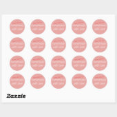 Persoonlijk gemaakt met liefde ronde sticker (Vel)