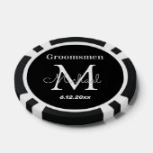 persoonlijk gemaakte bruidsjonkers zwart en wit hu poker chips (Enkel)