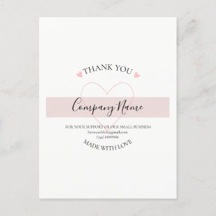 Persoonlijk gemaakte THANK YOU-label Briefkaart