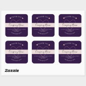 Persoonlijk gemaakte THANK YOU-label Vierkante Sticker (Vel)