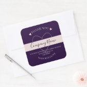 Persoonlijk gemaakte THANK YOU-label Vierkante Sticker (Envelop)