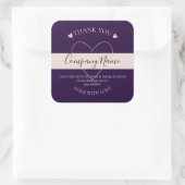 Persoonlijk gemaakte THANK YOU-label Vierkante Sticker (Tas)