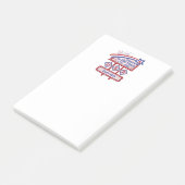 Persoonlijk gemaakte USA 250–Patriottische Retro M Post-it® Notes (Schuin)