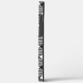 Persoonlijk gemerkte zwart wit gouden ruit Case-Mate iPhone case (Achterkant / Links)