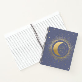 Persoonlijk genummerd notitieboek met halvemaan en