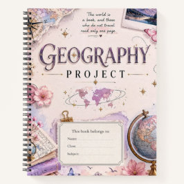 Persoonlijk Geografie Project Notitieboek | Vintag