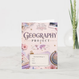 Persoonlijk Geografie Project uitnodiging Vintage