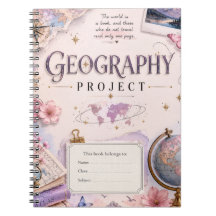 Persoonlijk geografieprojectnotitieboek | Vintage